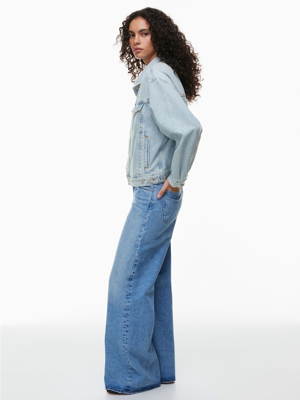 Agolde Charli oversized Jean Jacket XS NWT $198 Billboard